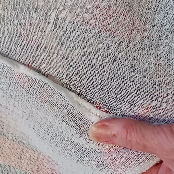 Rip Curl Ladies White Gauze Beach Cover Up/ Top Size Large Lace V-Neck - Picture 10 of 13